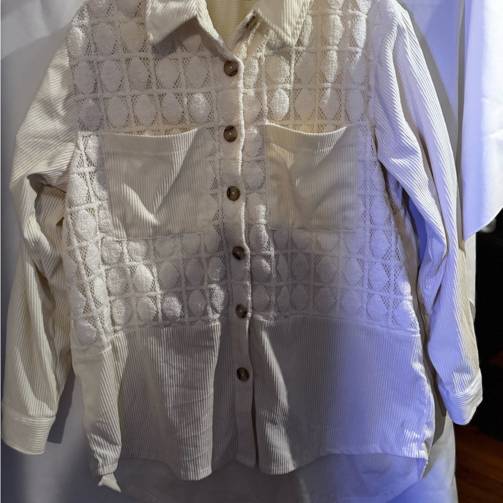 Chic White Button-Down Women's Shirt - image 1